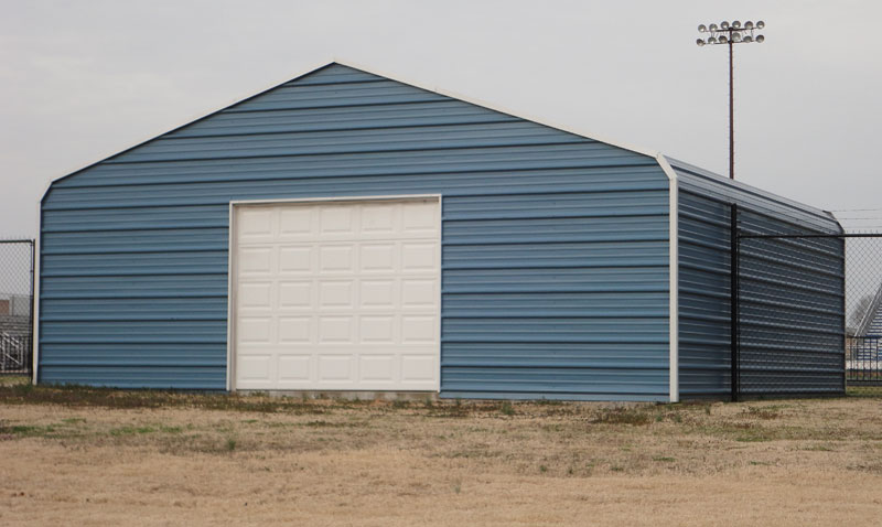 30 x 40 enclosure with single garage door.