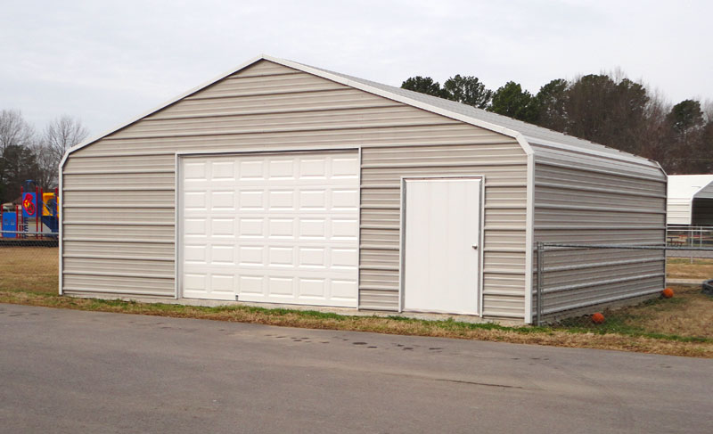 30 x 20 enclosure with single garage door and walk door.