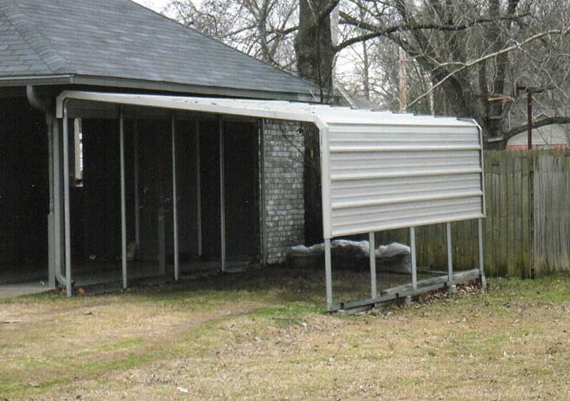 12 x 20 lean-to carport built adjacent to existing carport.