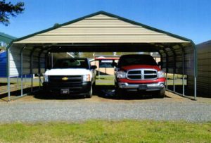 24 x 20 double wide carport with crown and trim.