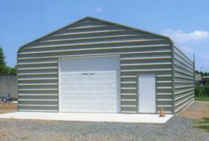 30 x 40 enclosure with 10 x 10 garage door and walk door.